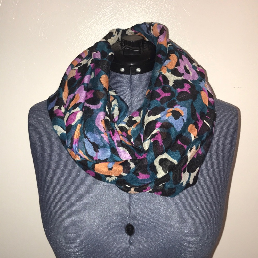 Multi Colored Leppard Infinity Scarf - image 2